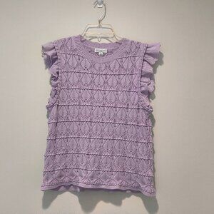 Current Air At Anthropologie Sleeveless Sweater Lavender Size L